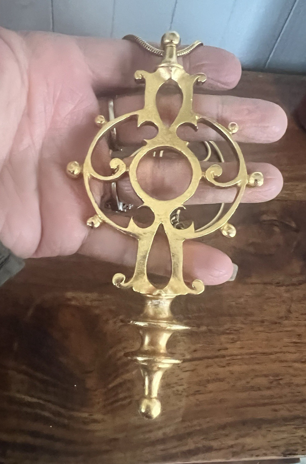 Vintage Arabesque Moroccan Lantern Fitting Pendant Alva Museum Replica Necklace