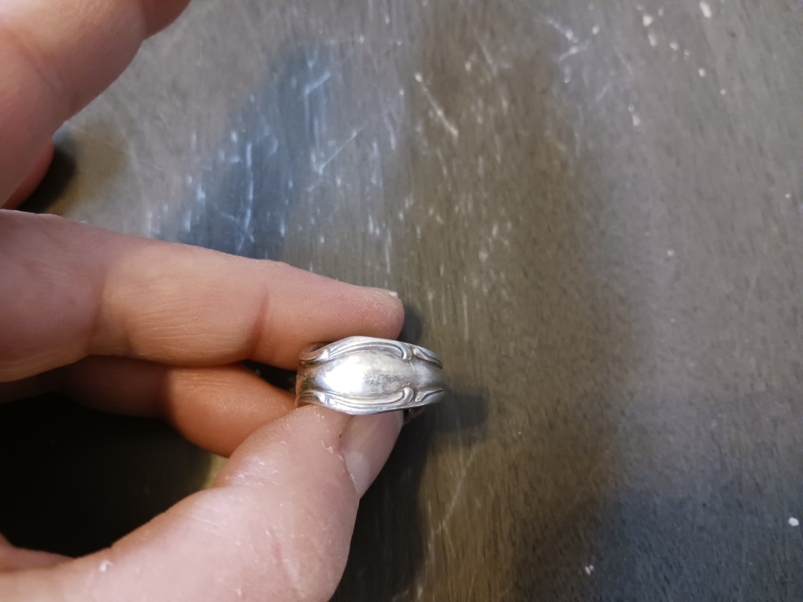 Spoon Ring With N-E-S-W in Pouch By Dawn McGarry JC Penney Size 6