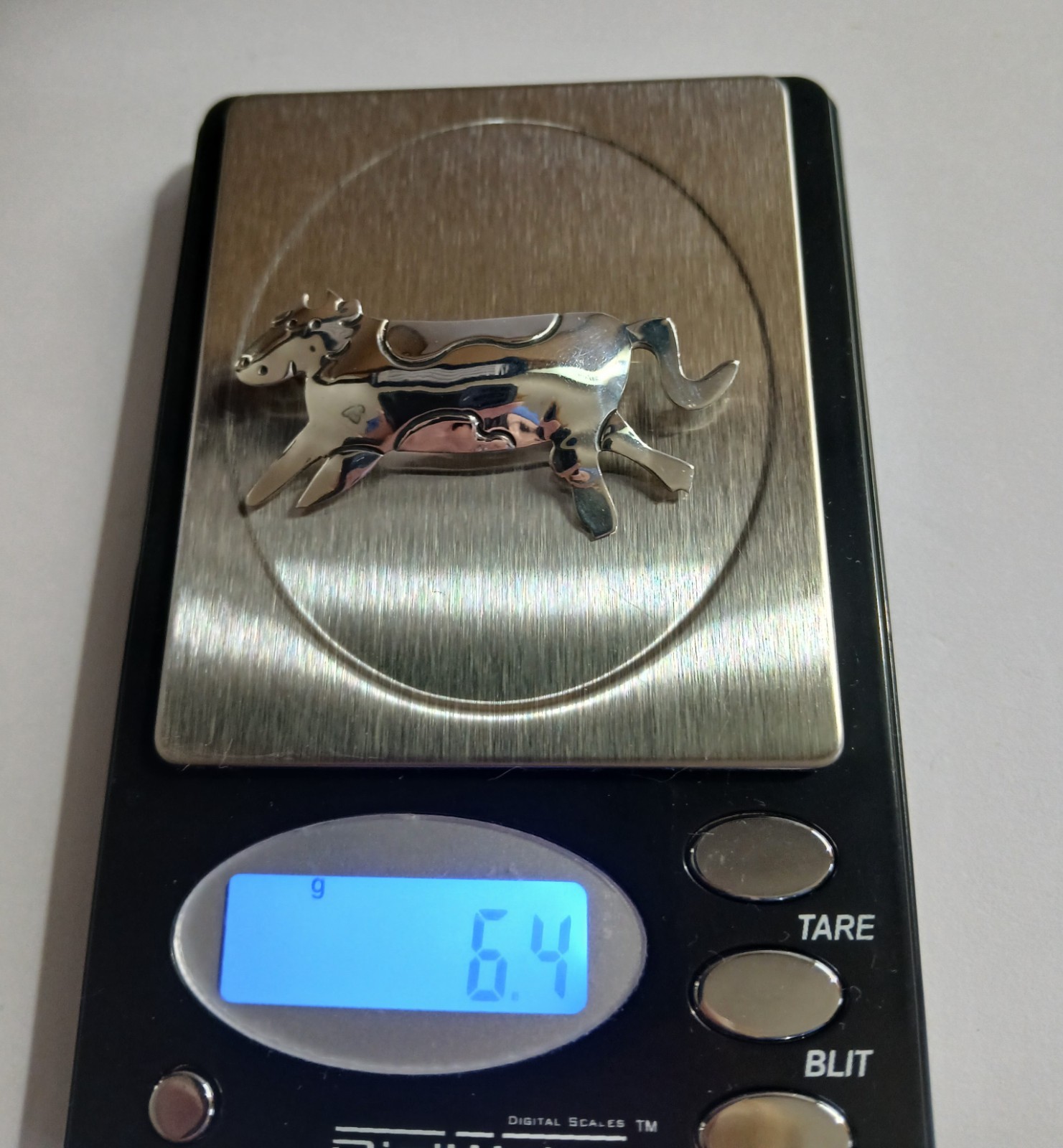 Vintage Sterling Silver 925 Taxco Cow Brooch Pin TB-48 Taller Borda Workshop Mex