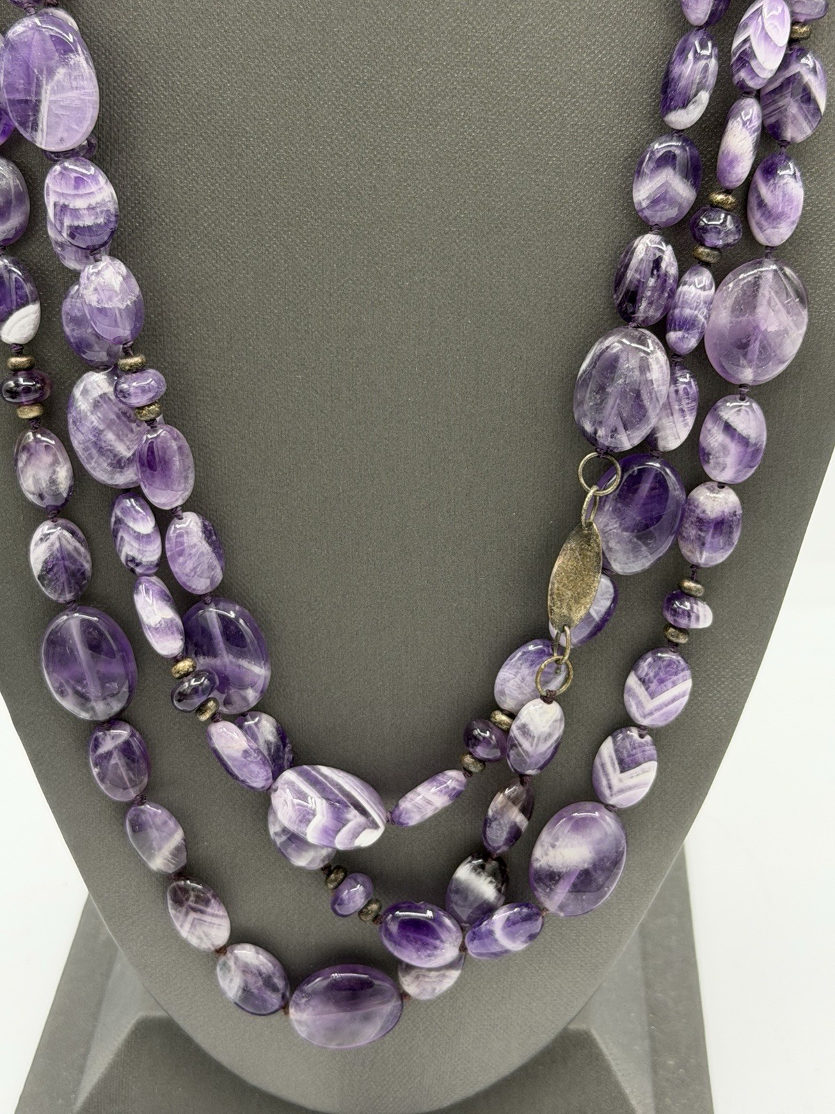 Vintage Coldwater Creek Amethyst Necklace 28.5” Natural Third Eye Crown Chakra