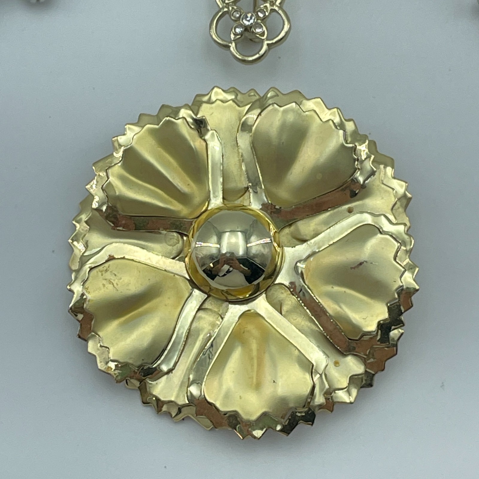 LIZ CLAIBORNE Brooch Pin Lot Rhinestone Cross Flower Gold Silver 1.5x2in
