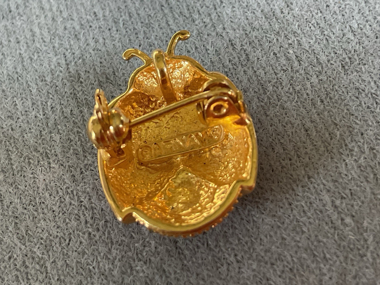 HTF Retired Gold Plated DAR Ladybug Pendant Pin By GARNAY