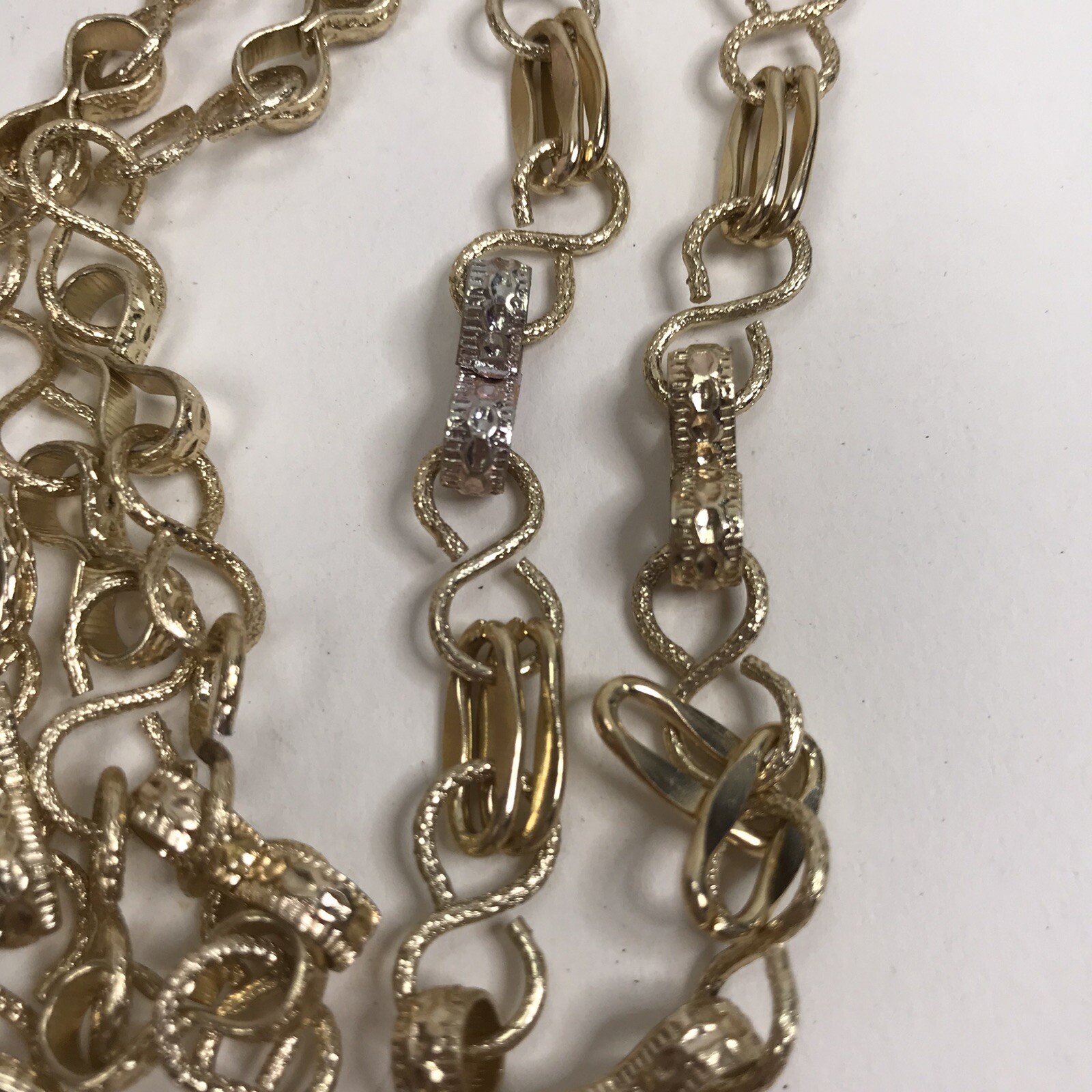 Vintage Lot Hong Kong Necklaces 60s 70s Eloxal Aluminum Lightweight 46 ” long