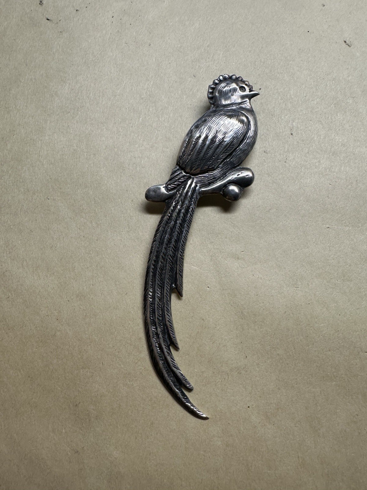 Sterling Silver Quetzal Pin