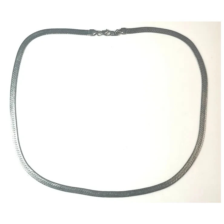 Estate Thick 14kGP Silver Herringbone Necklace