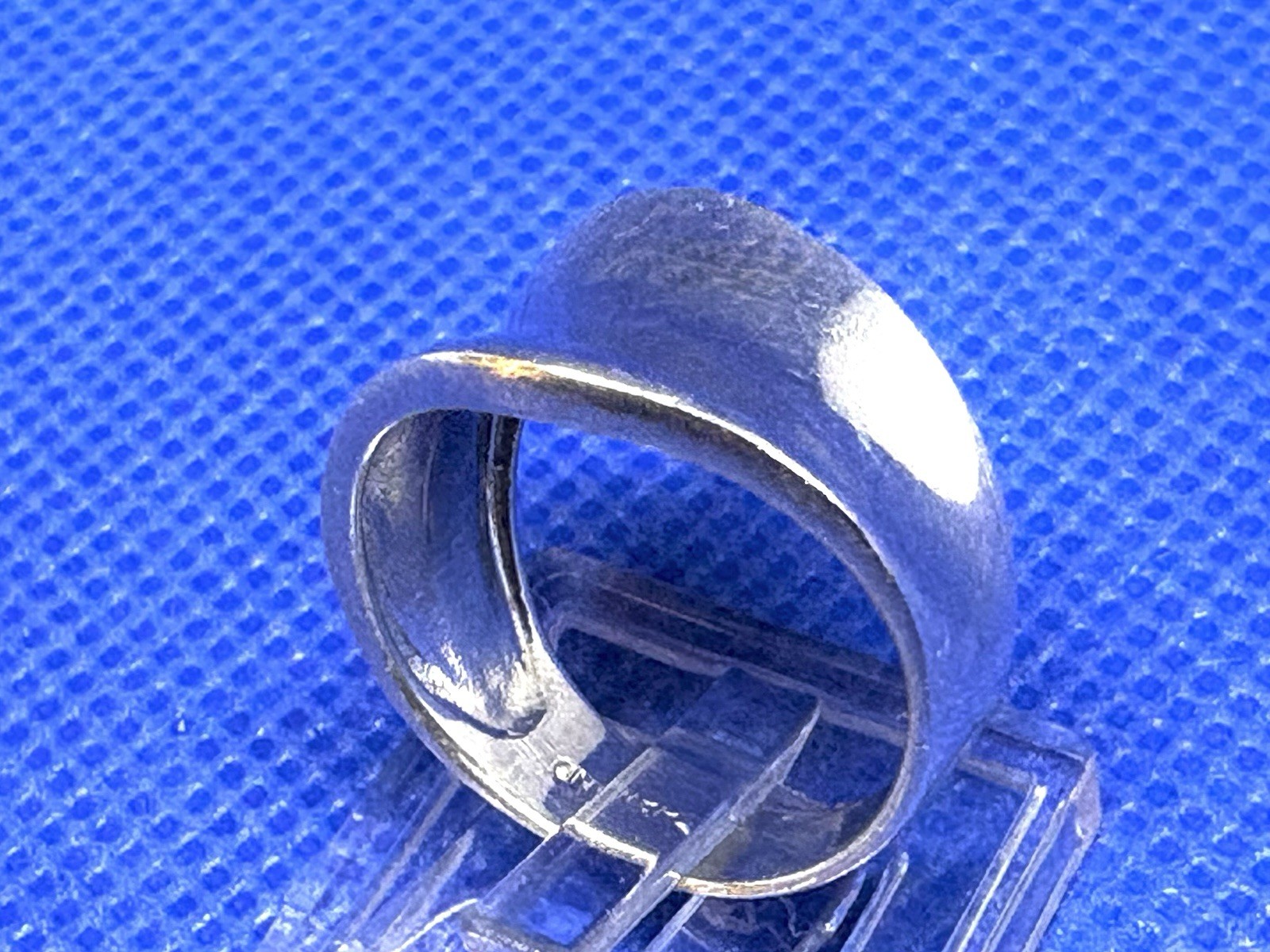 (10) Asymmetric Saddle Modernist 6.9g Vintage 925 Sterling Silver Size 6.75
