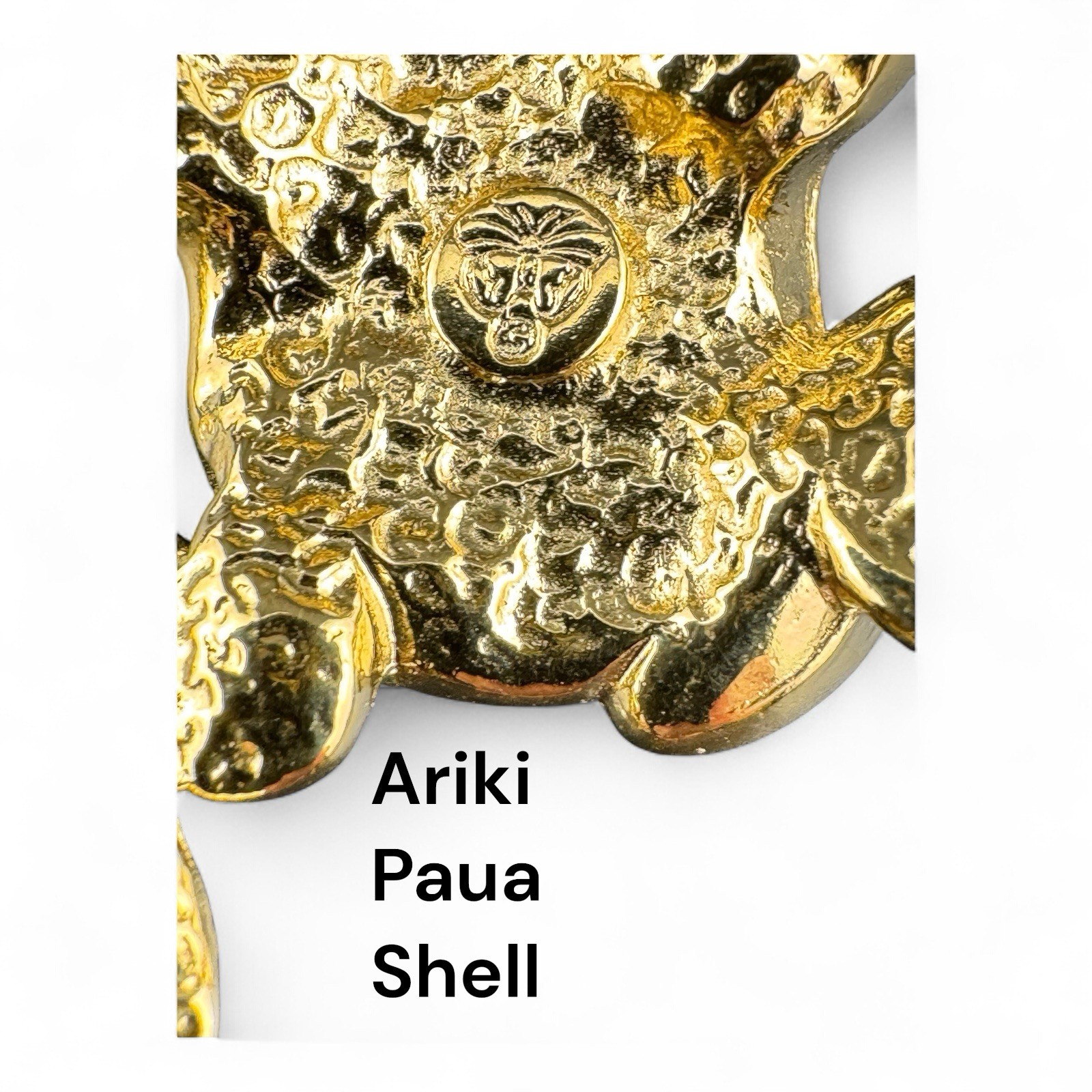 Ariki Paua Shell 22K Gold Plated And Abalone Inlay Frog Brooch-New Zealand