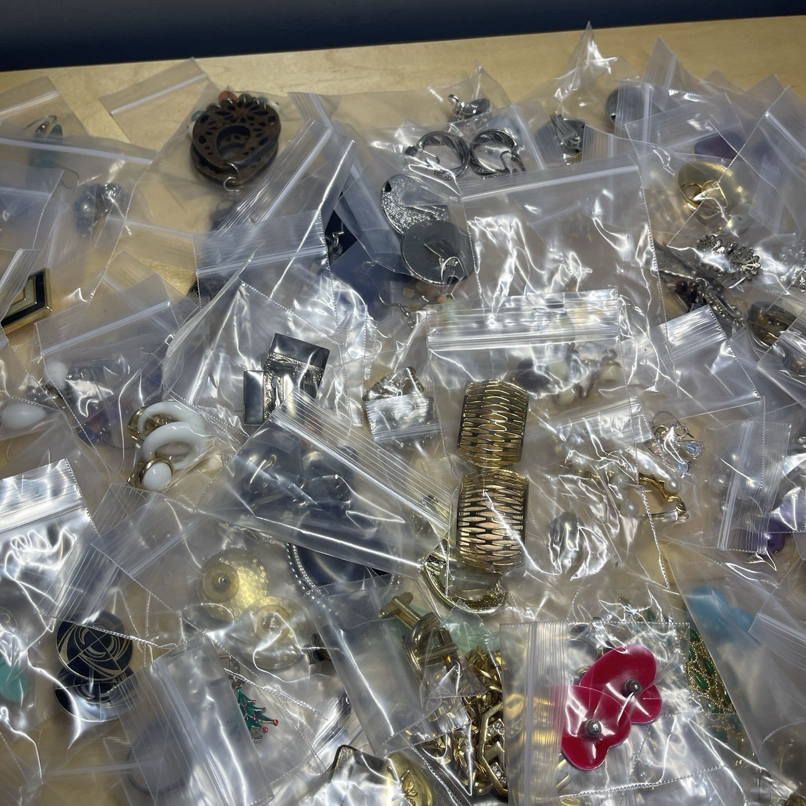 MASSIVE Vintage Costume Jewelry Lot! May be some Silver???