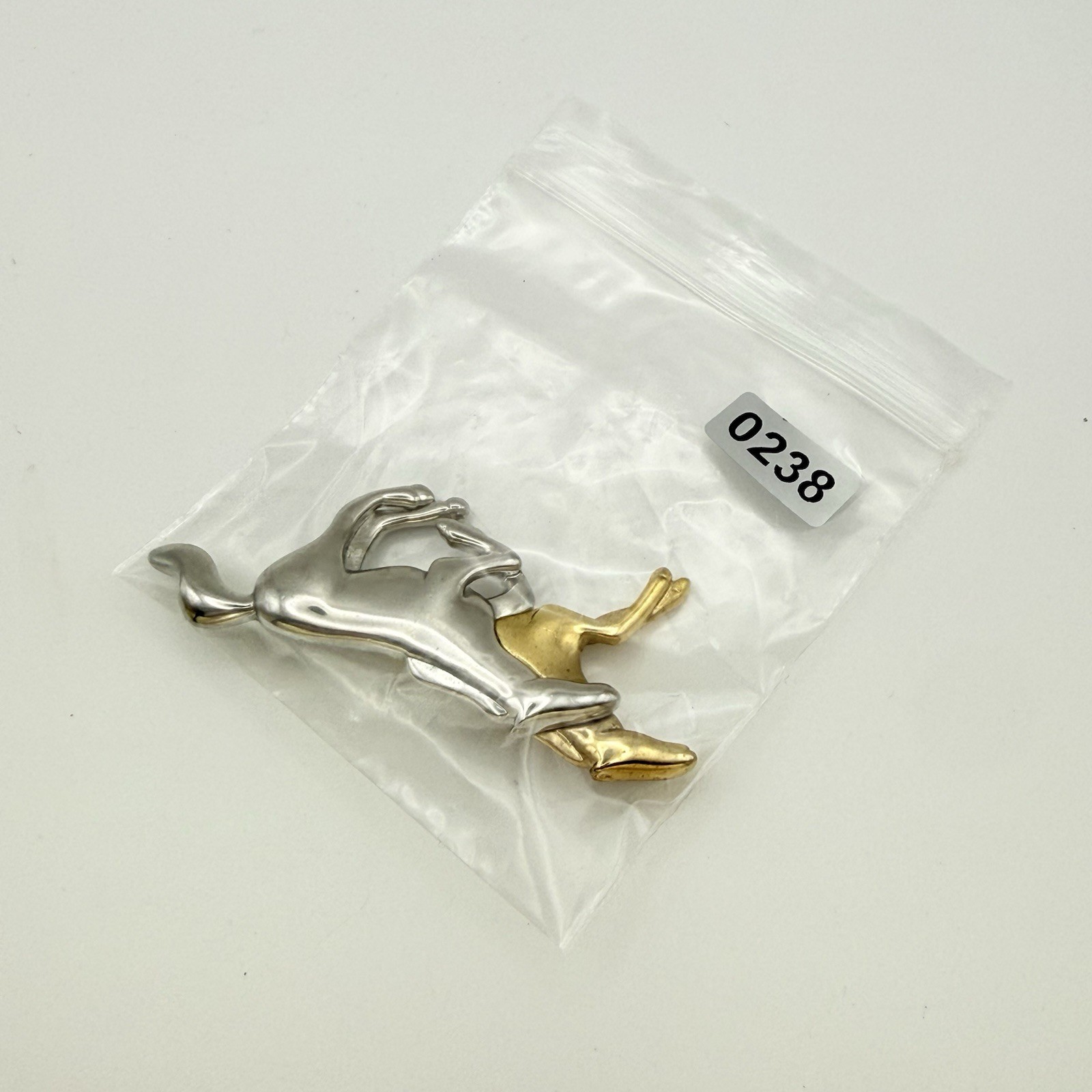 Liz Claiborne LC Running Horses Brooch Gold Silver Two Tone Horse 2.75″