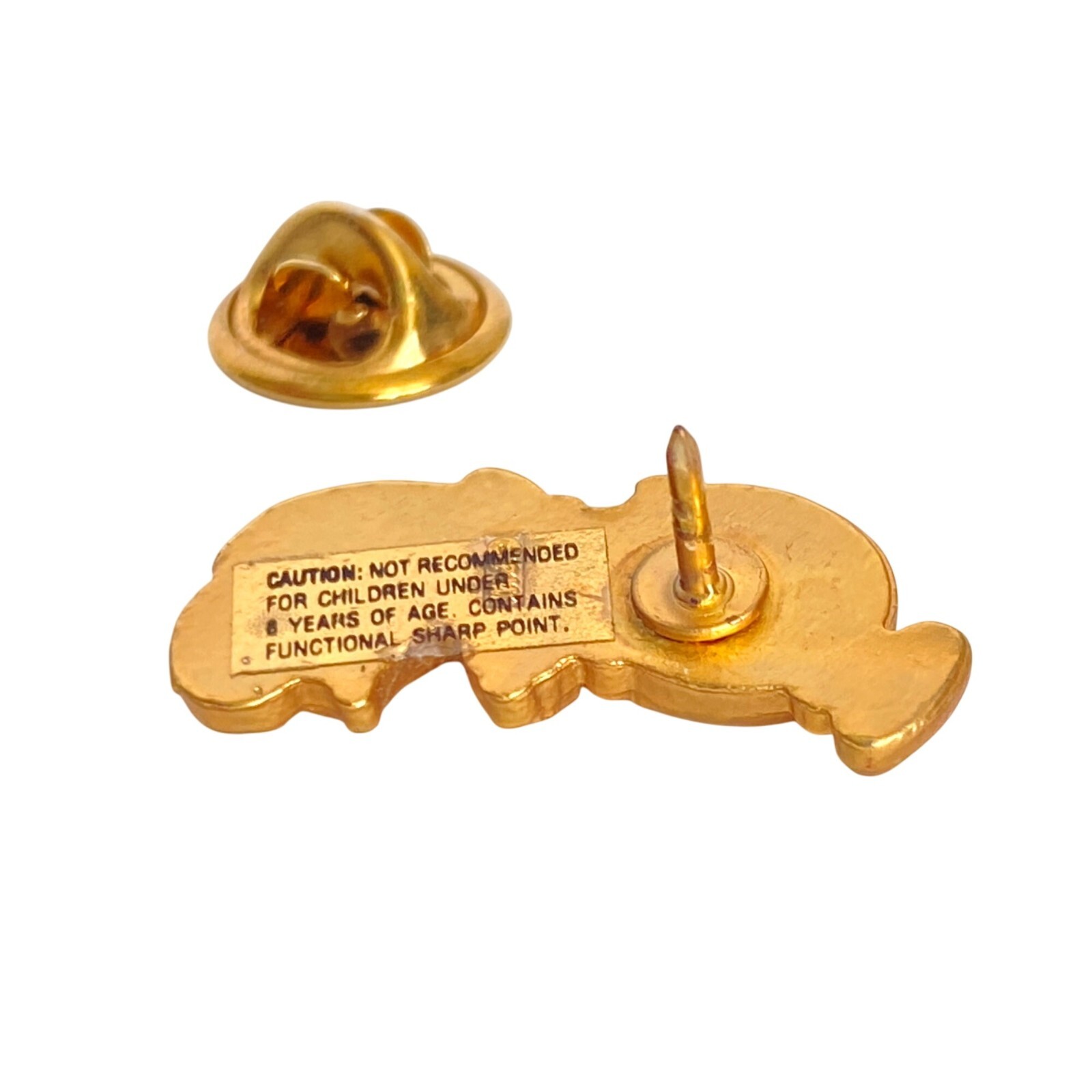 Precious Moments Gold Tone Angel Lapel Pin Brooch With Safety Clasp