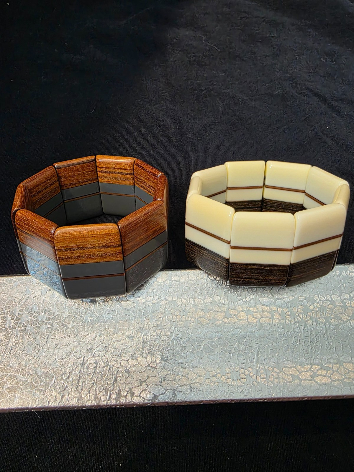 New Price! Vintage 60’s Laminate Bracelets