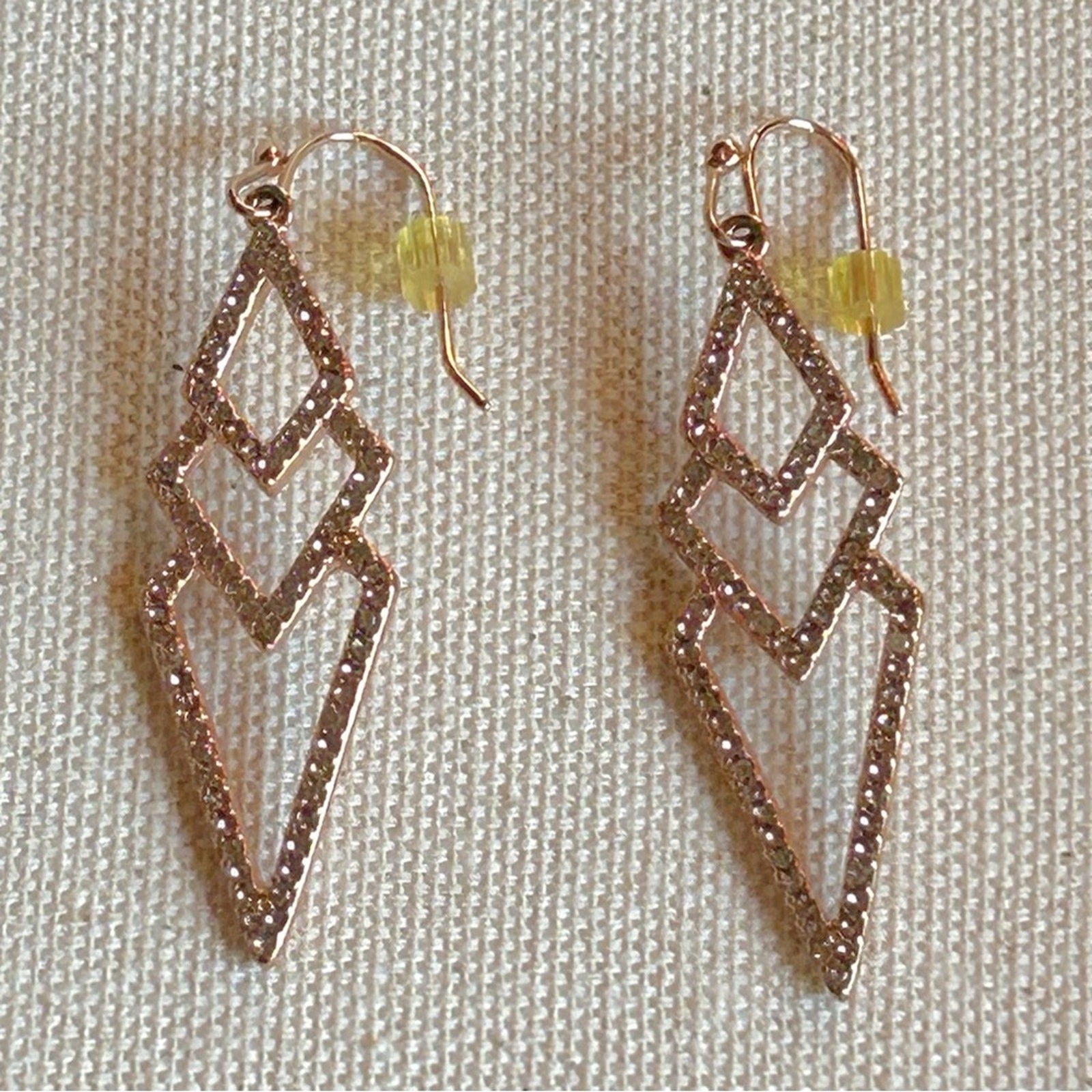 Stella and Dot Rose Gold Pave Spear Earrings