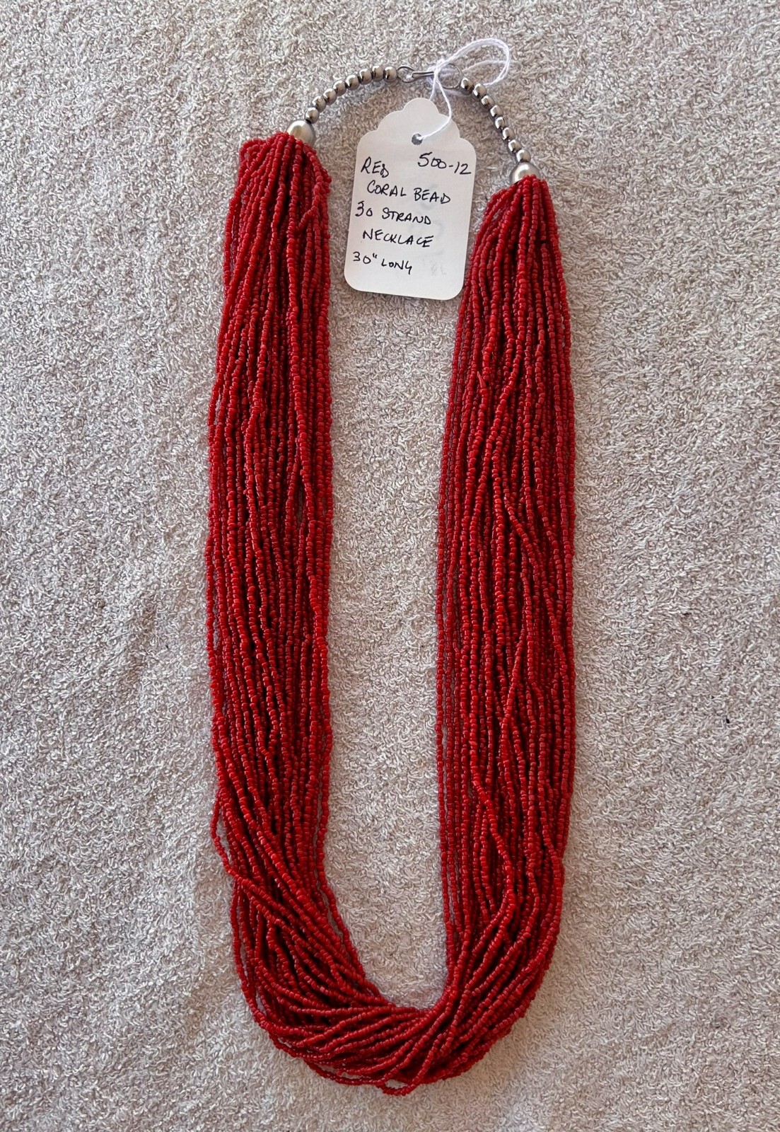 Vintage 30 Strand Real Genuine Coral Beads 30″ Long