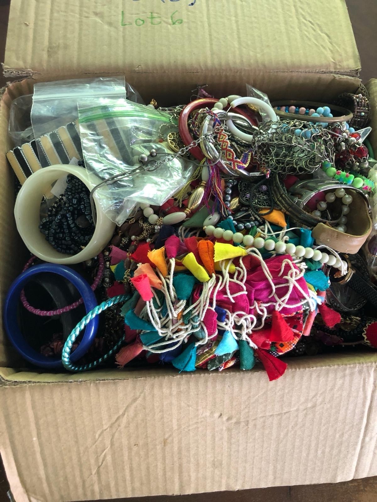 Huge Lot of Vintage to Modern Costume JEWELRY Lot Mixed Tangled , Crafted 14lb