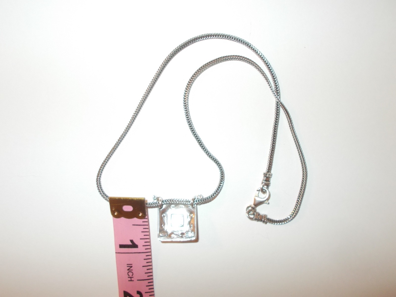 Sterling Silver .925 Blue Opal Slide Pendant 16″ Necklace