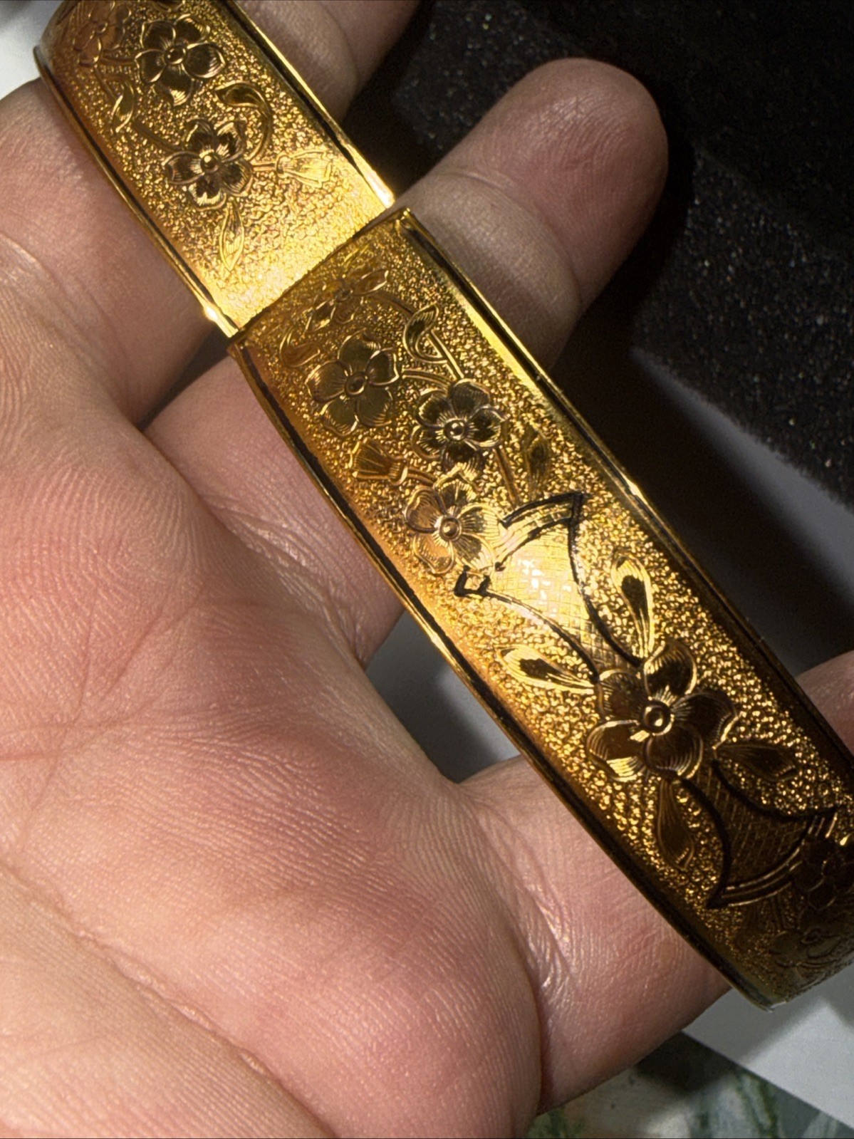 Bracelet Gold Filled 100 Year Old 6.5” 15mm Wide Antique Unmarked