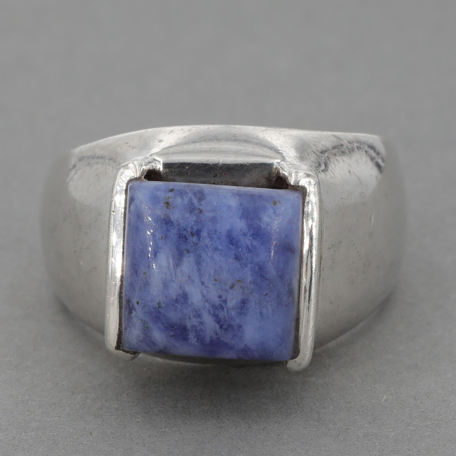 Vintage Silpada Sterling Silver Cushion Cut Blue Sodalite Ring R0942 Sz 7.75 HTF