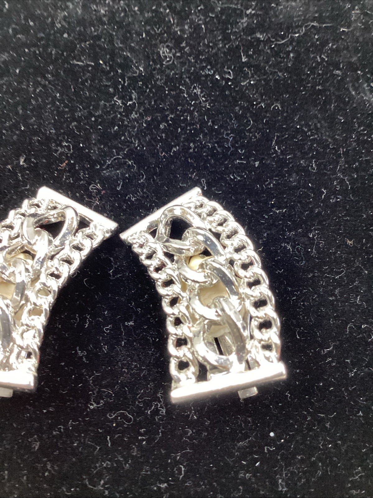 SARAH COVENTRY Silver Tone Earrings Signed Vintage Jewelry