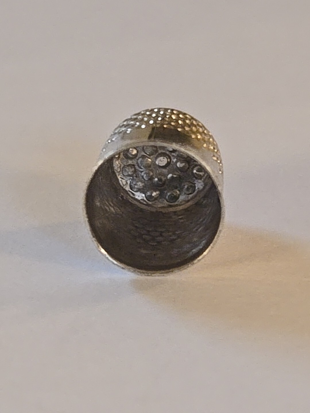 Sterling Silver ~ Thimble Charm ~ “JMF” SIMPLE Design ~ DAILY WEAR! ~ VINTAGE!