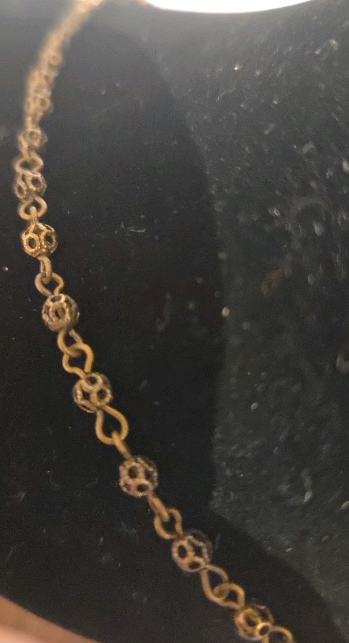 Vintage Bronze Tone bohemian-style Filigree Flat Disk Pendant Necklace