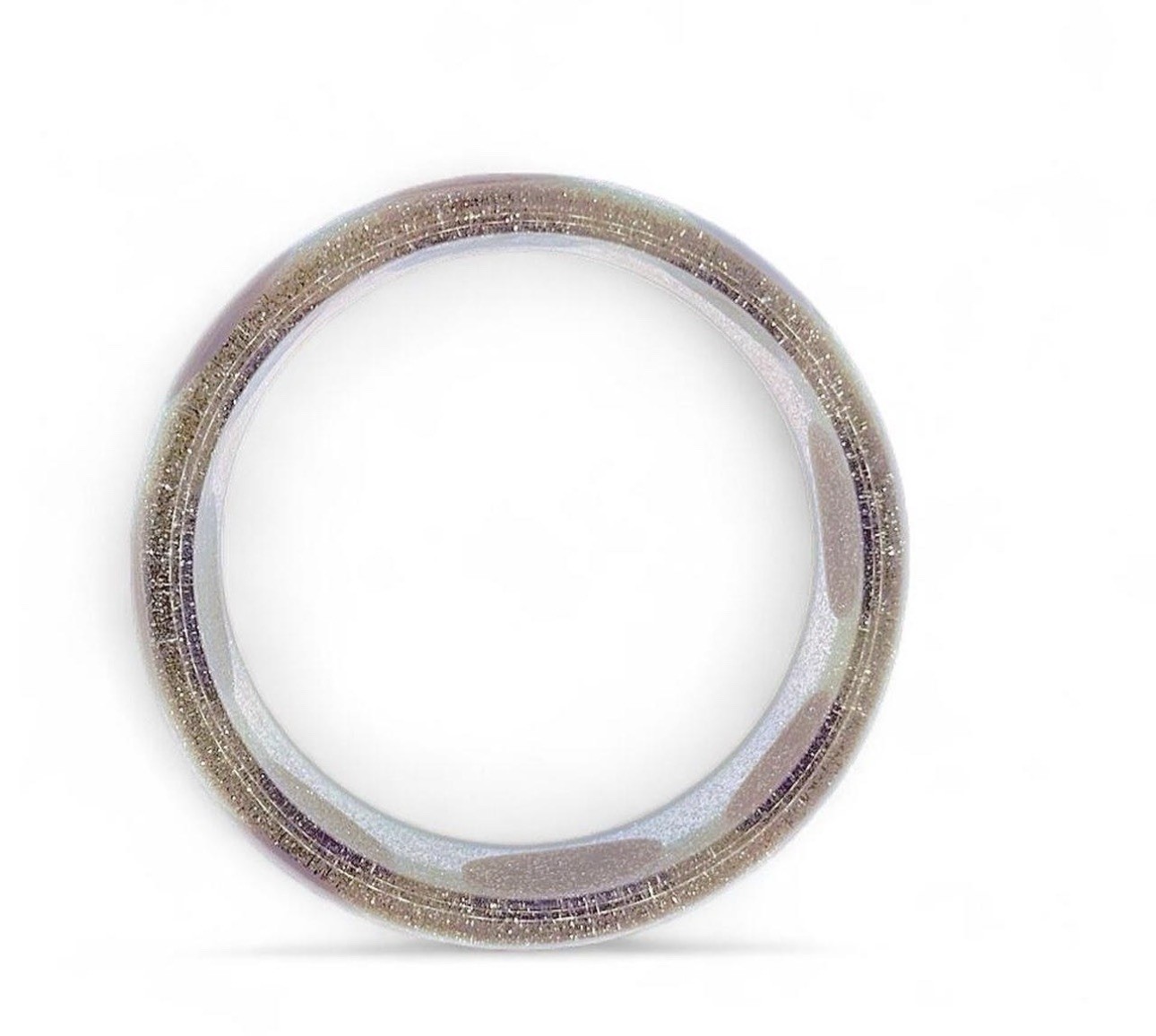 Vintage 1980s Translucent Glitter Polka Dot Chunky Bangle Bracelet