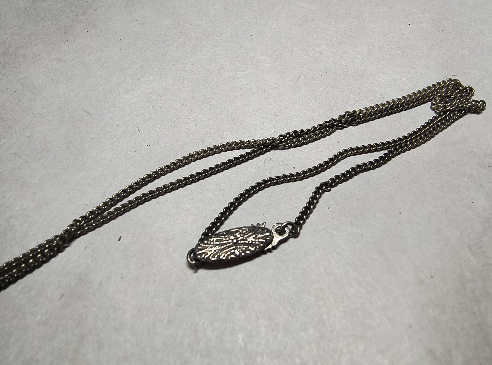 Vintage Sterling Silver Cannetille Filigree Flower Pendant + .925 Chain Necklace