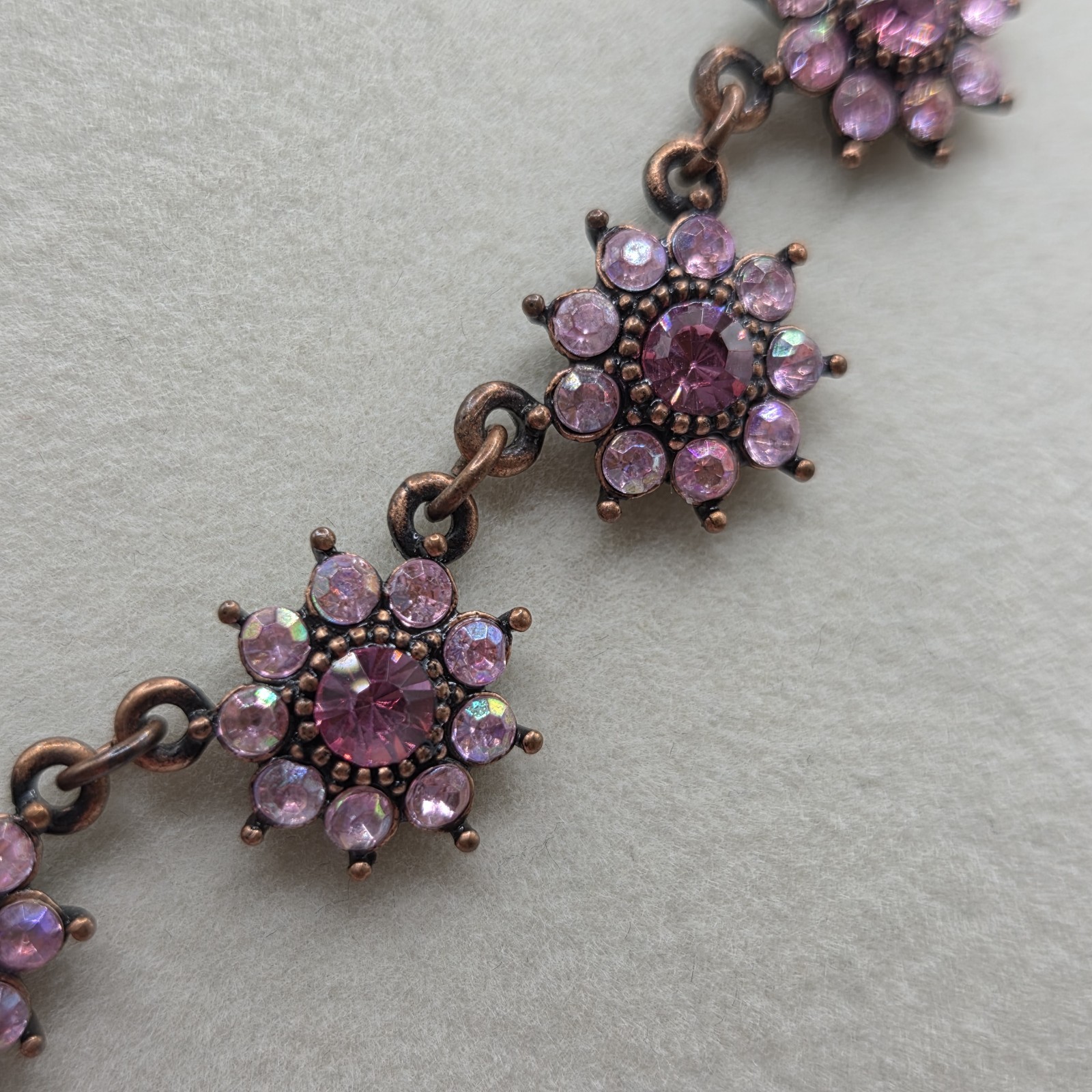 Vintage Avon Pink Flower Necklace And Earrings Set 16″ With 3″ Extender