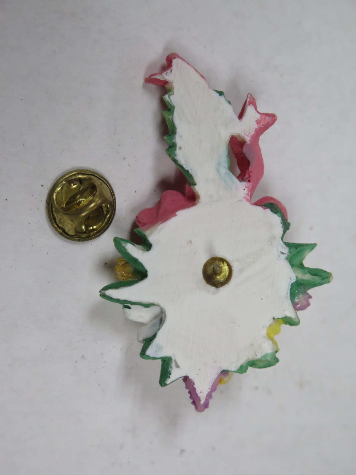Vintage Estate Store Jewelry – Bouquet Brooch Pin – Pink White Yellow Flowers