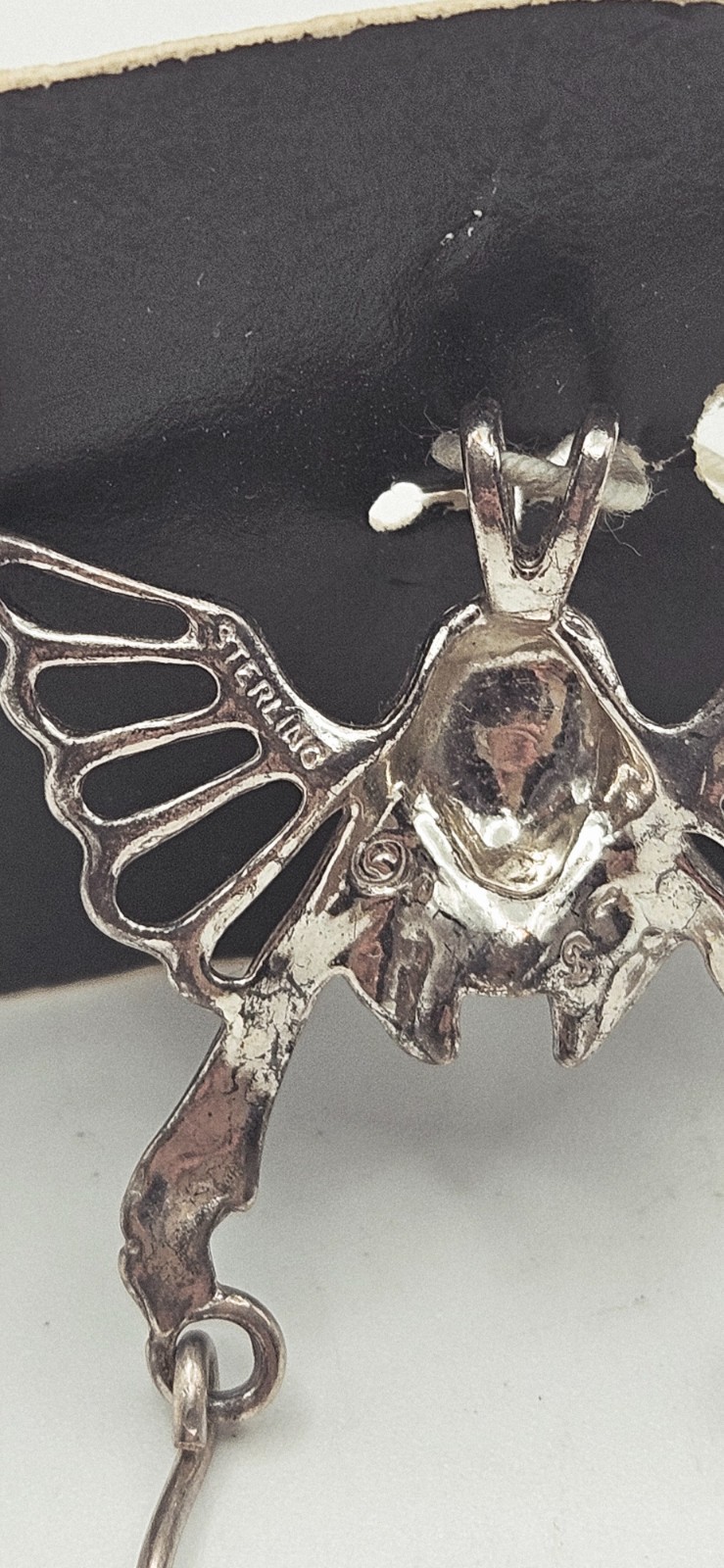 Vintage Sterling Silver Guardian Angel Charm Holder Pendant NEW by Silver Moon