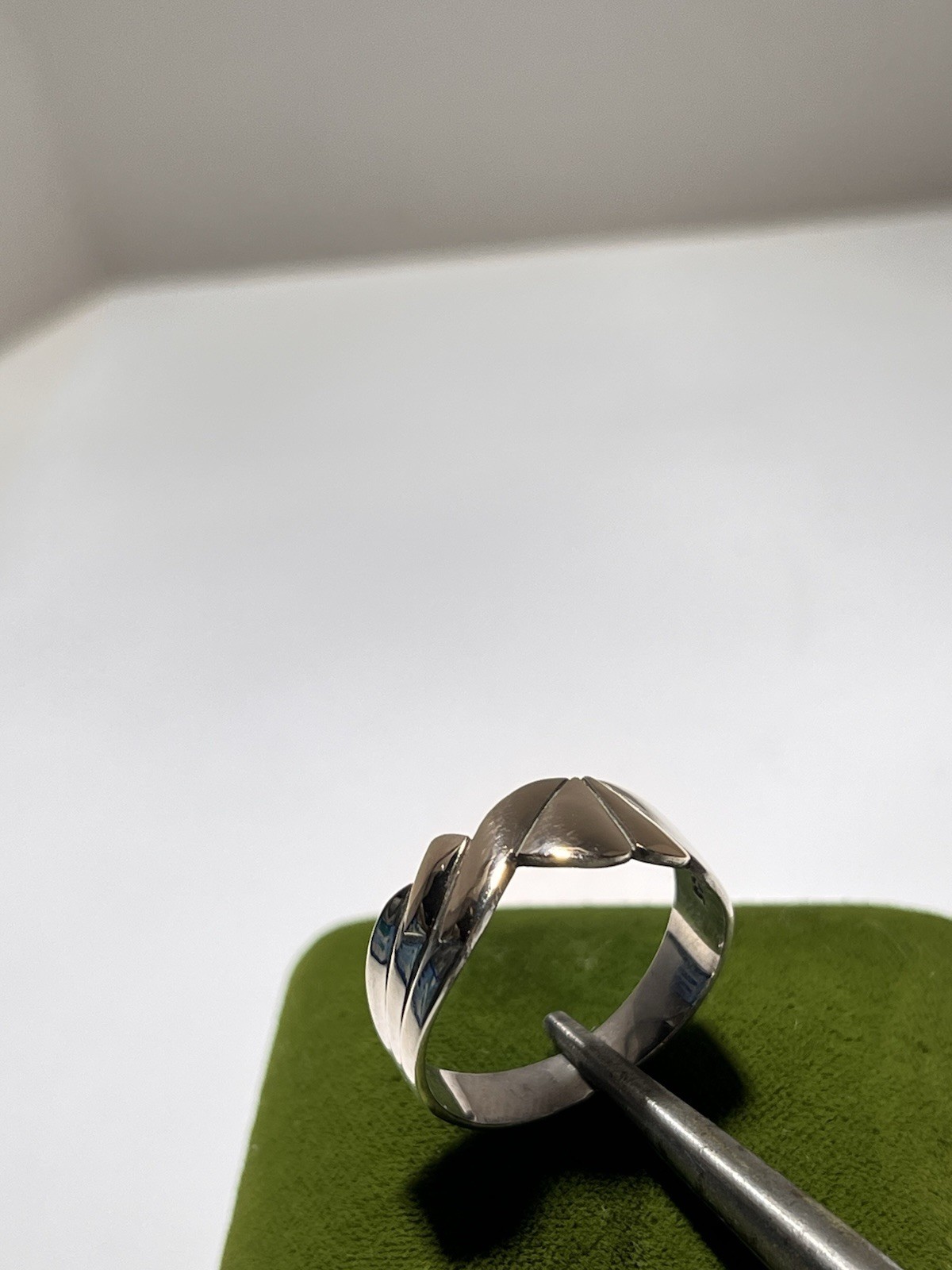 Vintage Antique 18 Karat Gold And .925 Silver Ring Size 9 3.5 Grams