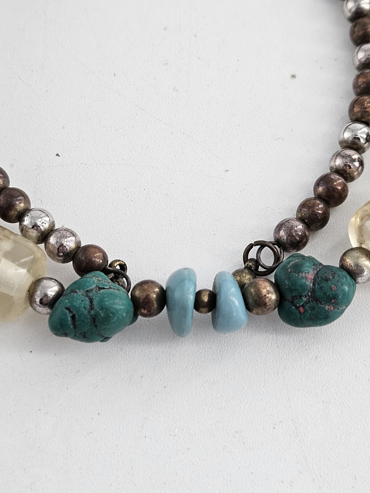 Vintage Unique Necklace Lot Multi Color Mixed Materials And Styles