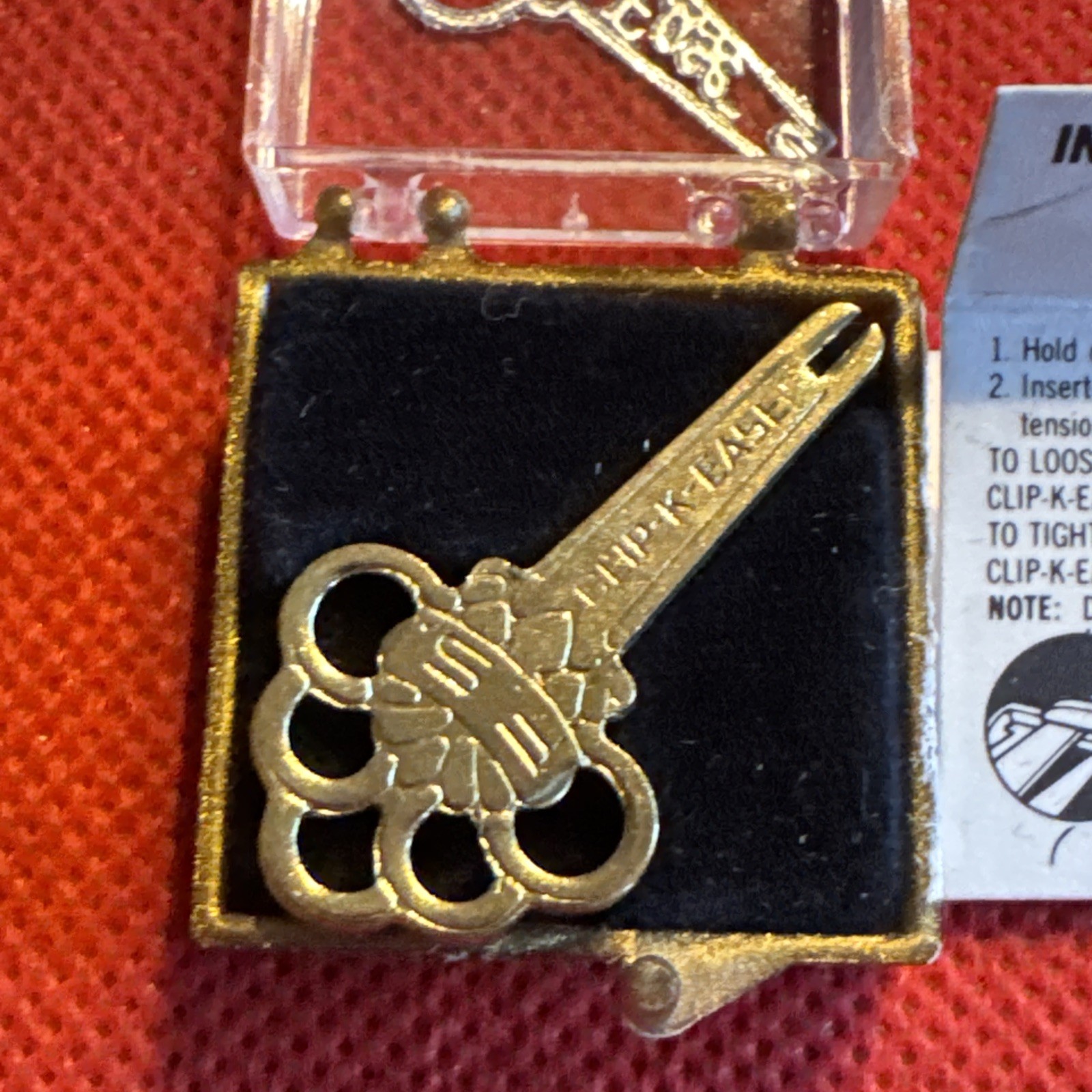 Antique Vintage Clip Tension Collectible Ease Key to Adjust K Clip Earrings RARE