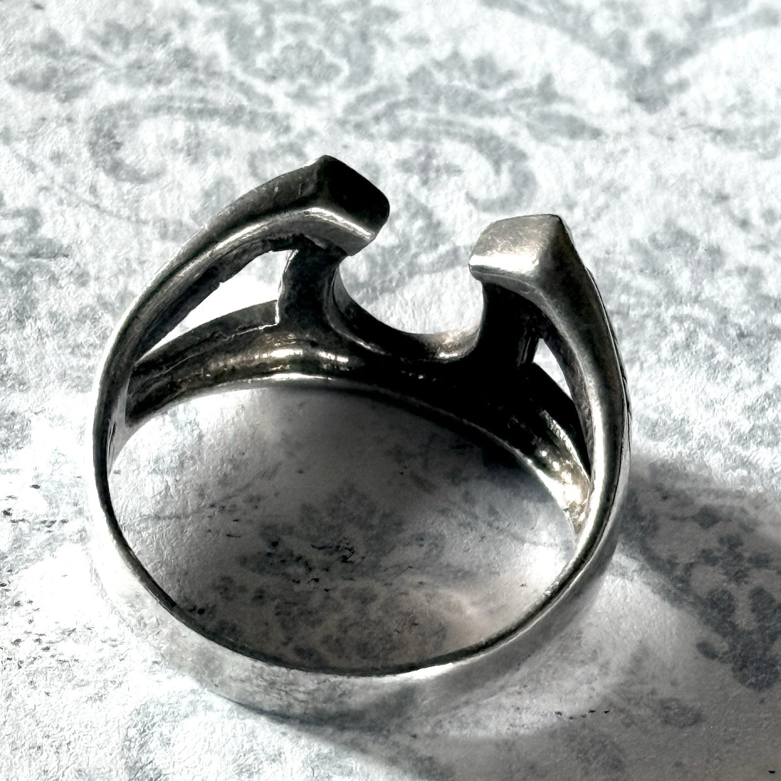 Horseshoe Ring Size 14 Sterling Silver Braided Western Rope Country Mens Gift