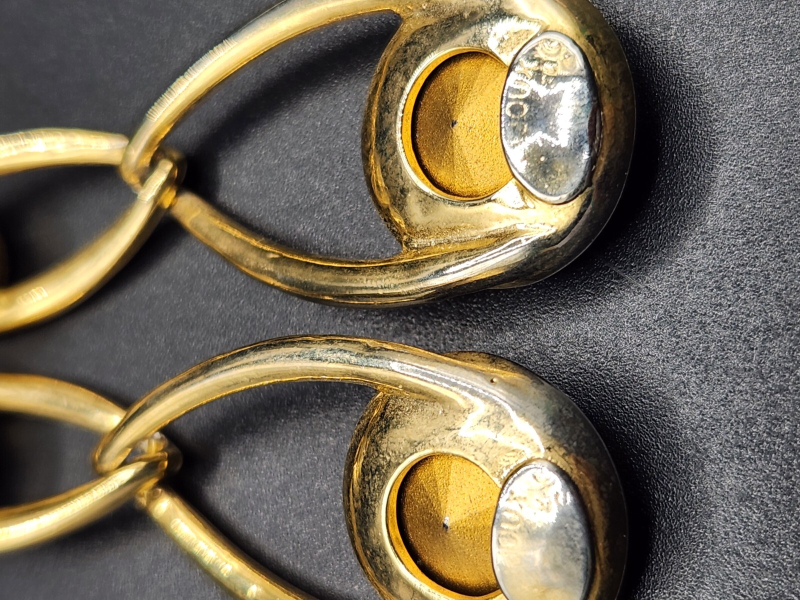 Unique Vintage Bijoux Gold Tone Rivoli Crystal Earrings and Brooch