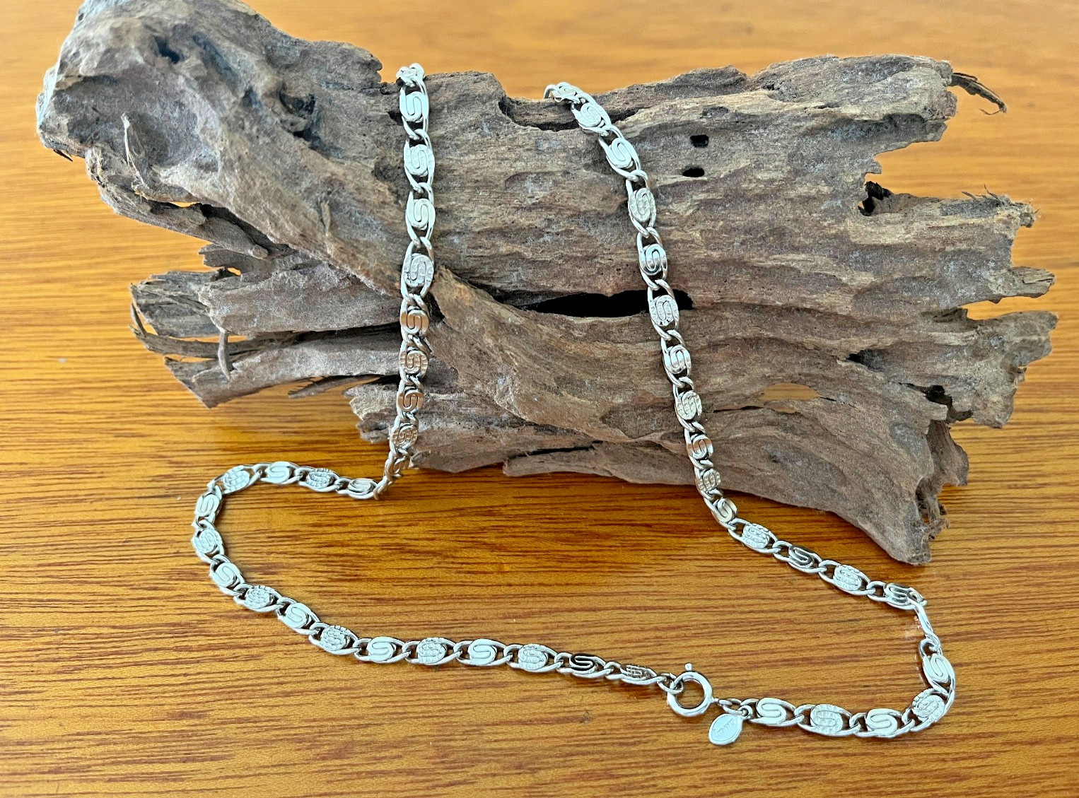 VINTAGE 29″AVON SILVERTONE MARINER LINK NECKLACE