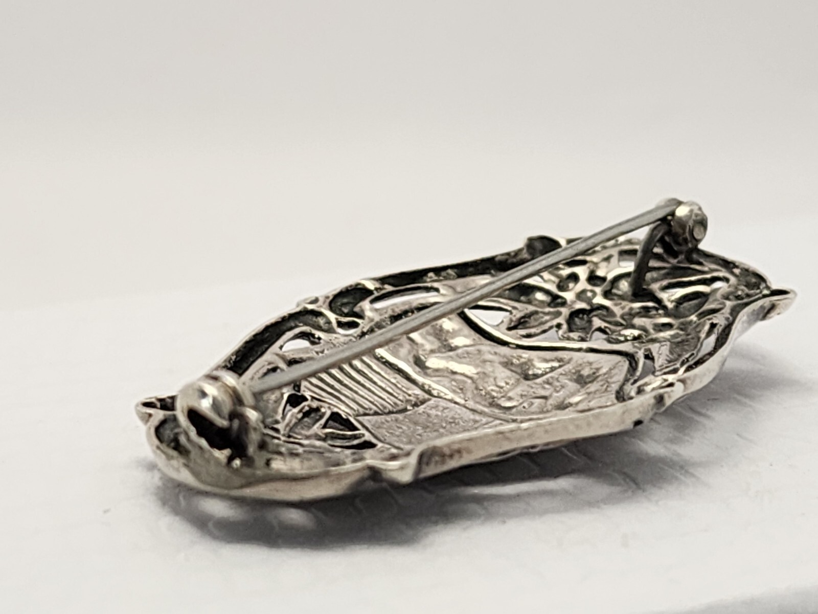 1.7″ Vintage Sterling Silver Austrian Coat of Arms Post War 1950’s Brooch Pin