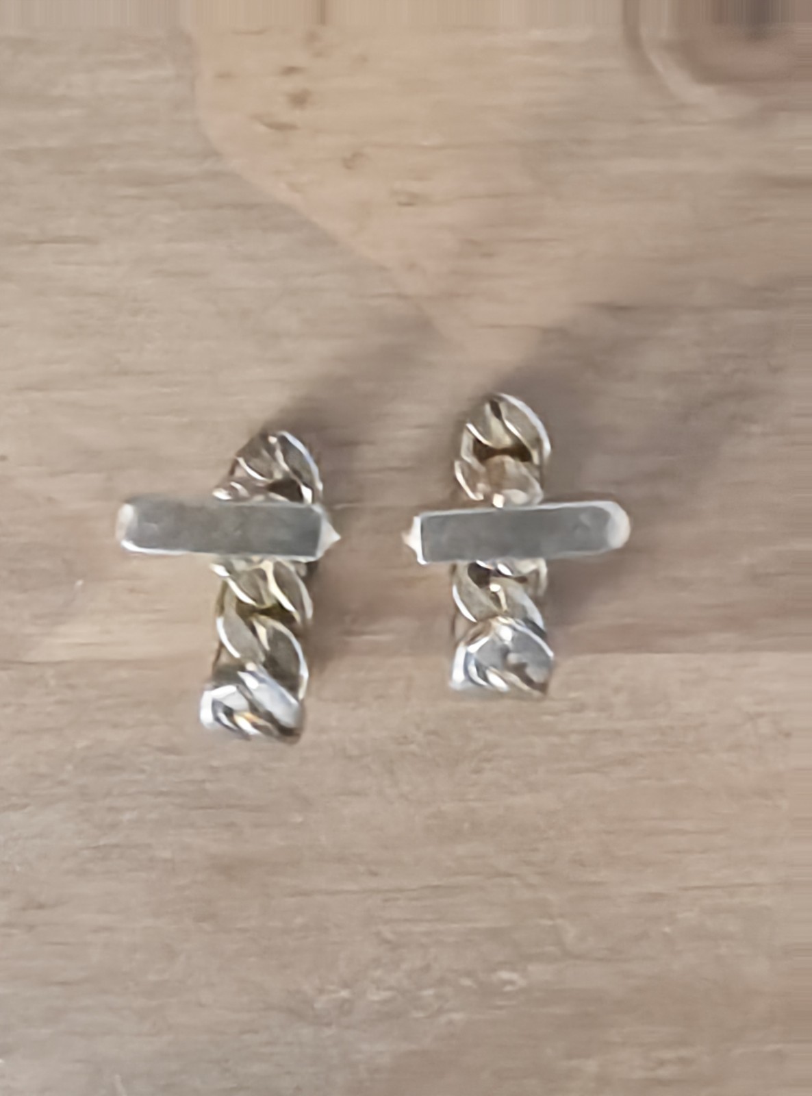 Swank Gold & Silver Chain Cufflinks