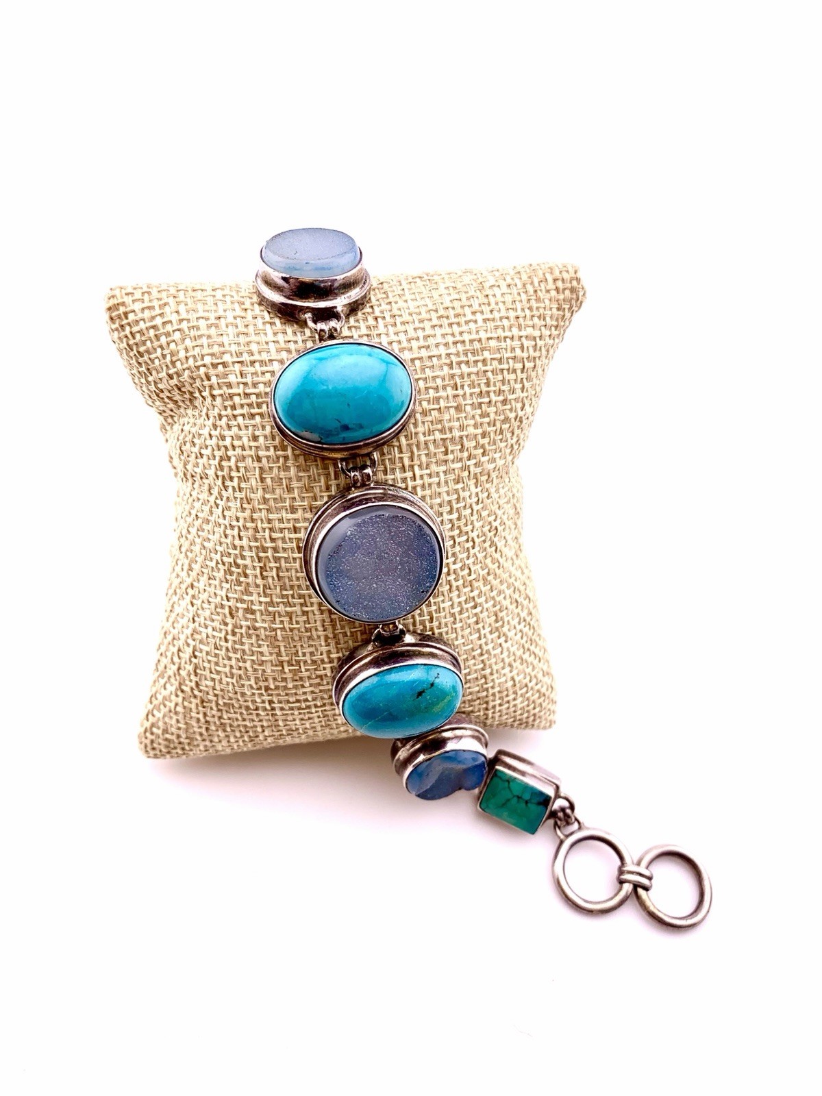 Ventage Sterling Silver Bracelet With Blue Stones