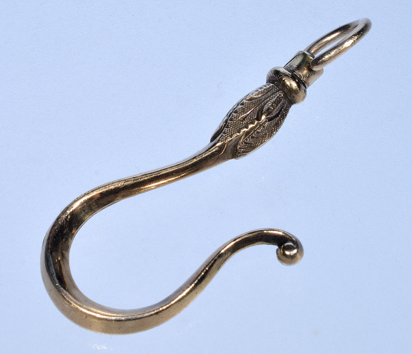 ANTIQUE GEORGIAN 10K GOLD LARGE HOOK CLASP FOR CHAIN NECKLACE C.1820 003963