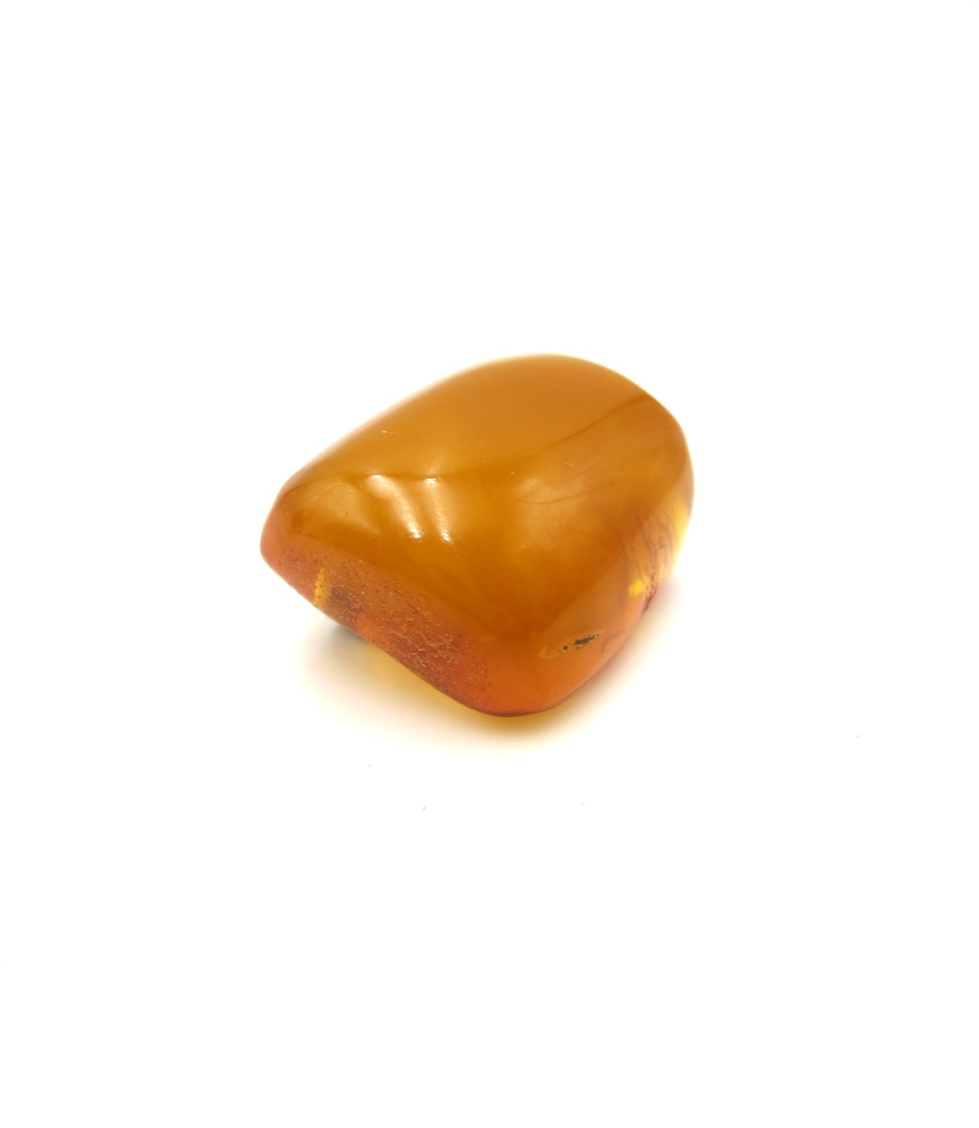 Vintage Raw Baltic Butterscotch Amber Resin 1.25″ Chunk Pin Brooch Natural