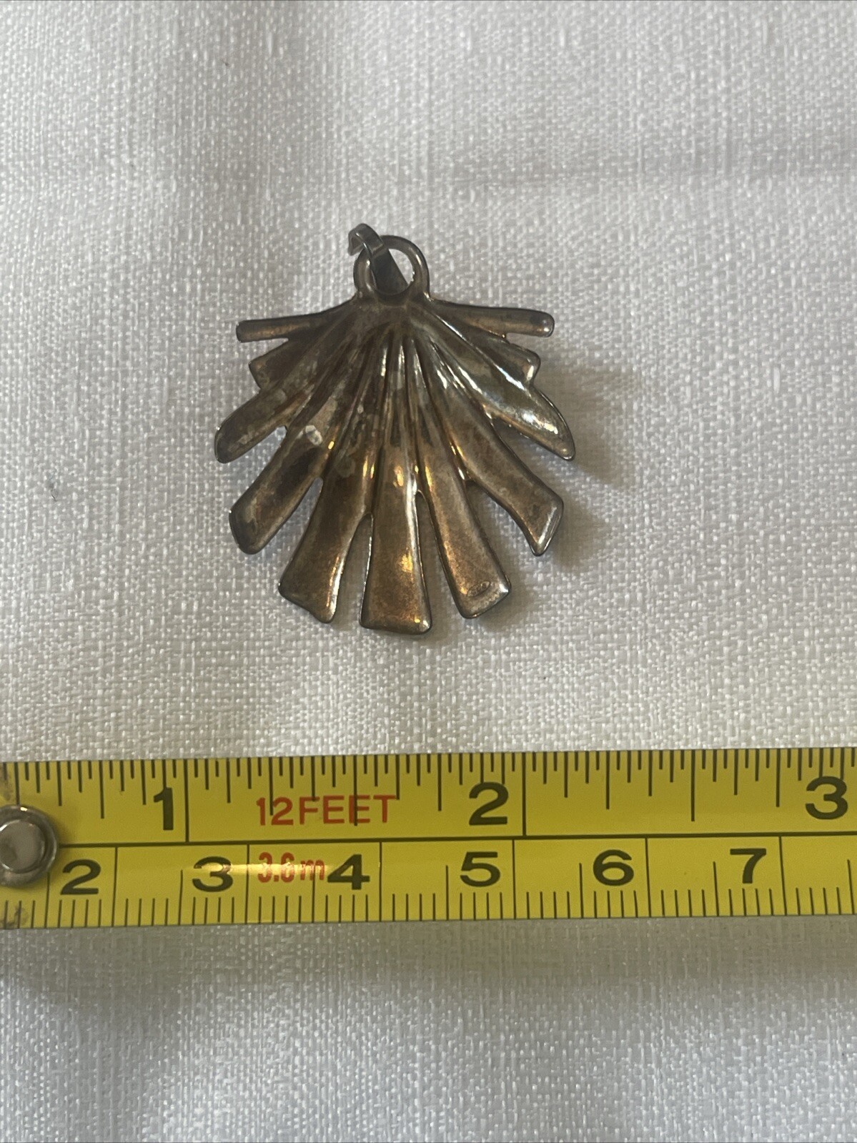 3D Sea Shell Silver-tone Charm Pendant
