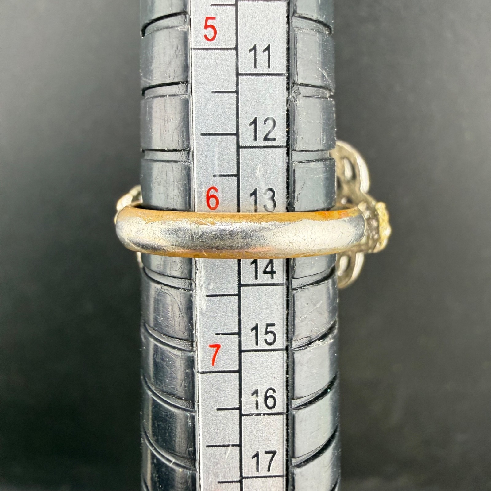Vintage Whiting & Davis Ring Silver Tone Adjustable Size 6