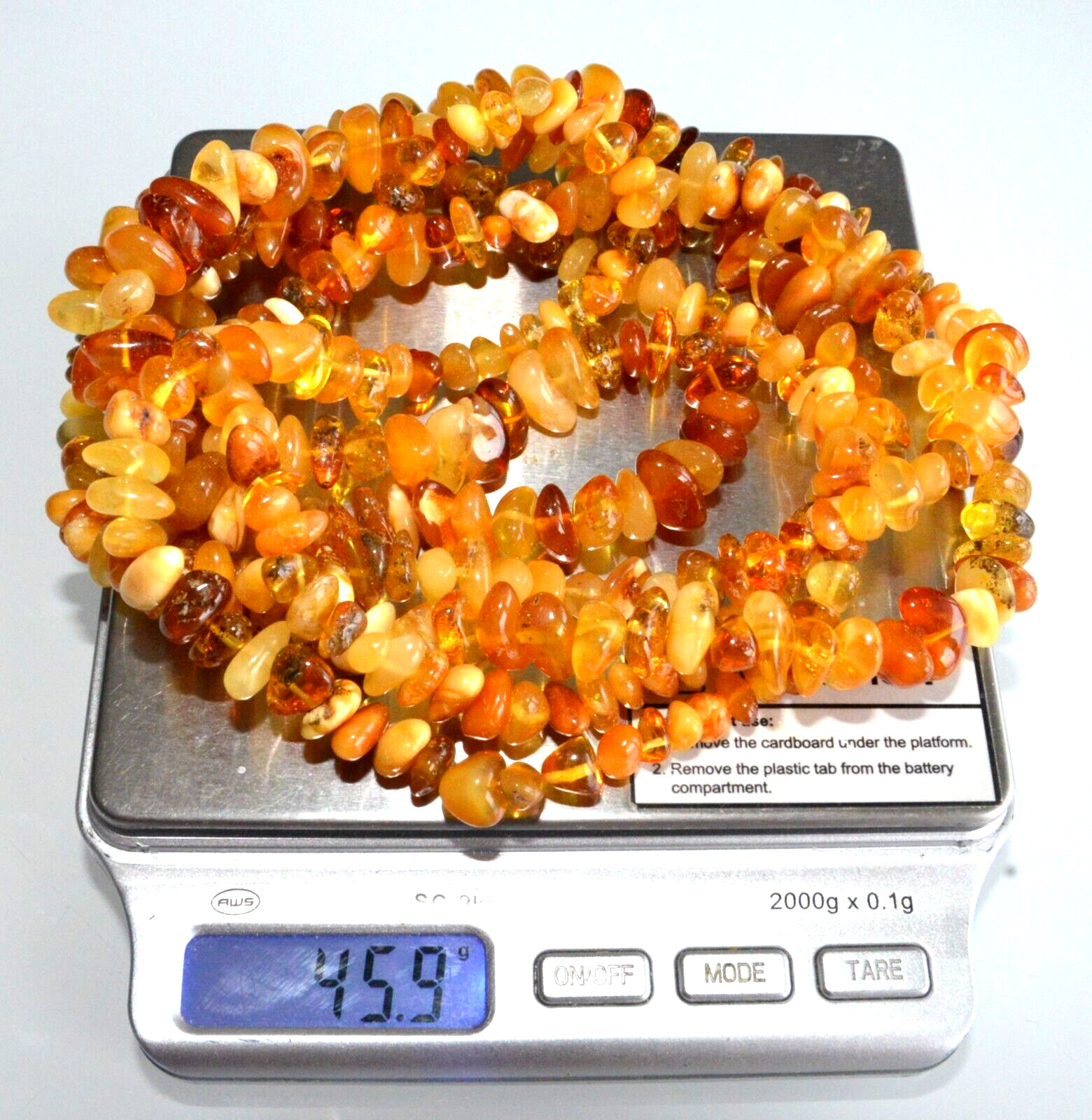 ✅135 cm=46gr RUSSIAN SOVIET BALTIC AMBER BEAD NECKLACE 琥珀 BRACELET STONE PENDANT