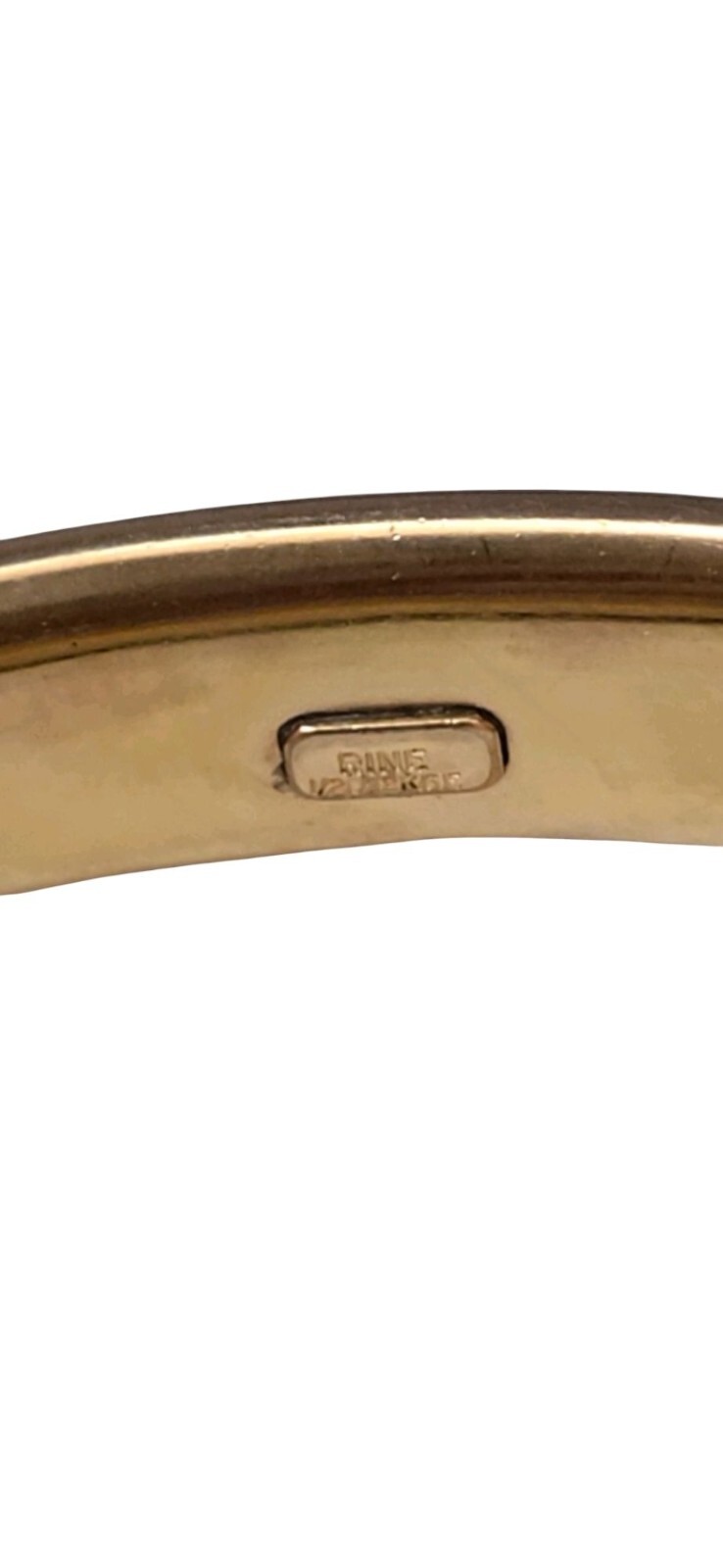 Vintage Marked Rine 1/20th 12kt Gold Filled Florentine Embossed Bangle Bracelet