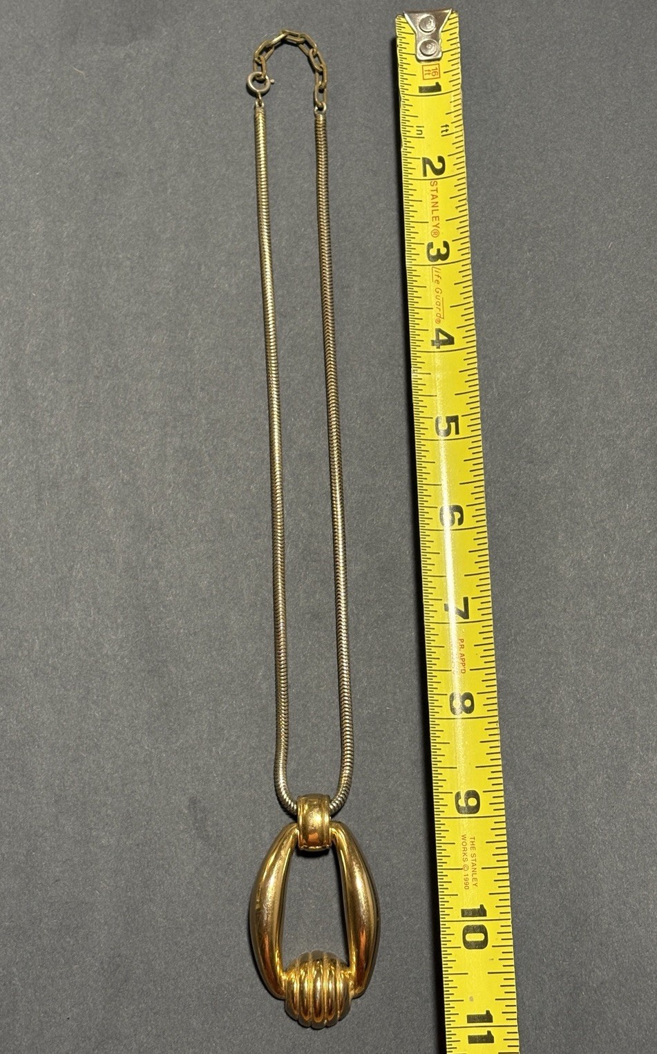 Grosse Germany Vintage 1971 Dior Designer Gold Tone Costume Necklace Pendant