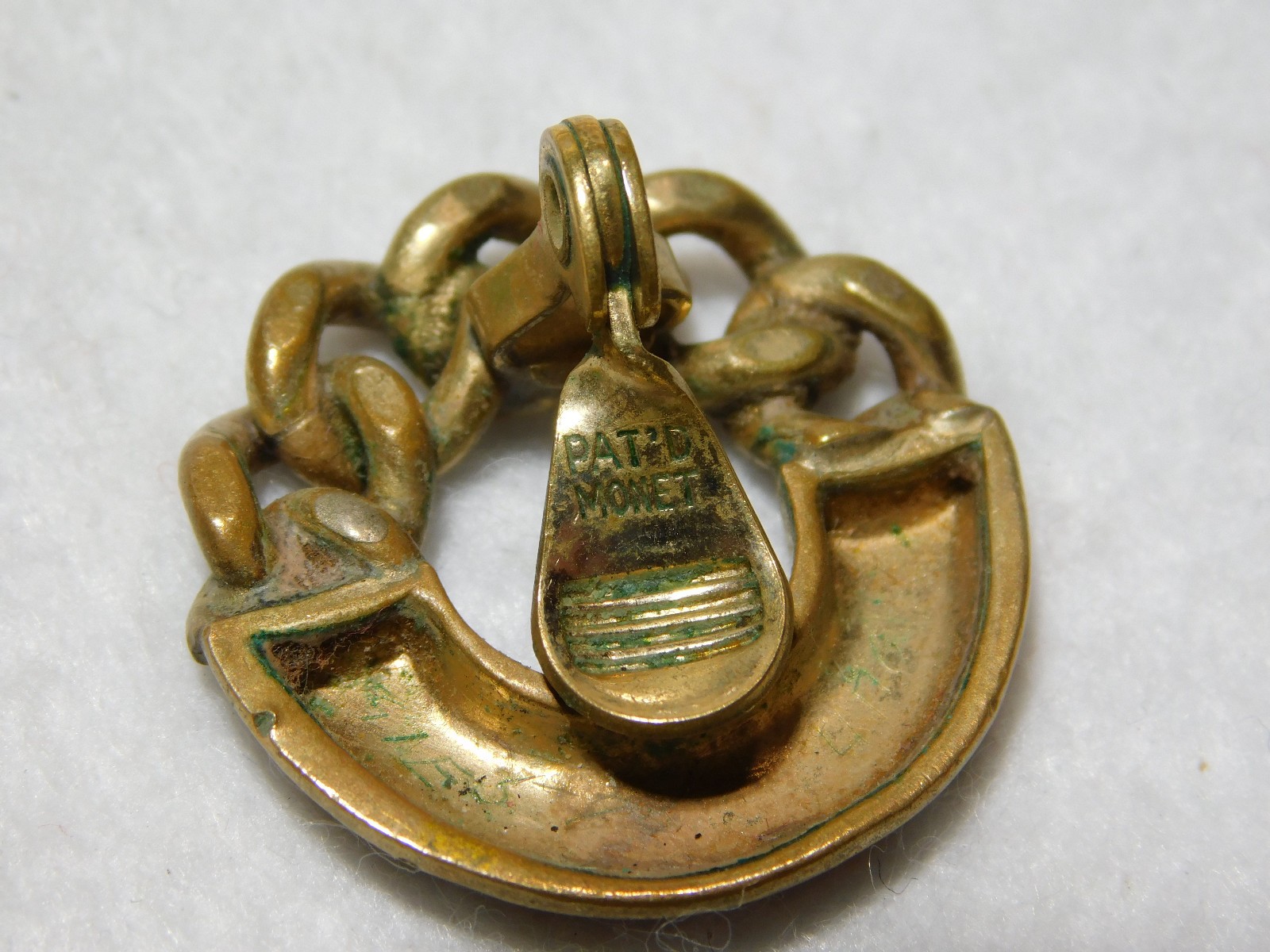 Pair of Pat D Monet Gold Tone Clamp On Earrings from An Estate Auction