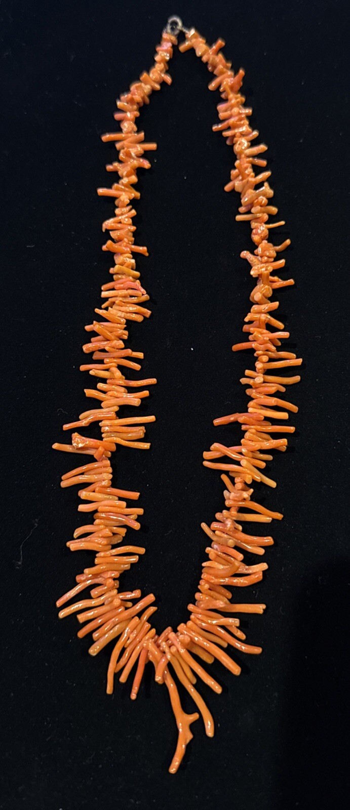 Vintage Salmon Color Real Branch Coral NECKLACE 20” Beautiful
