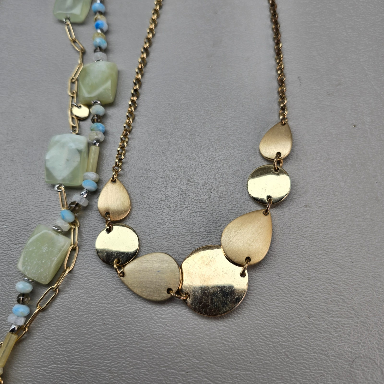 Vintage Necklace Lot Gold Tone Silver Tone Beaded Statement Jewelry Mixed