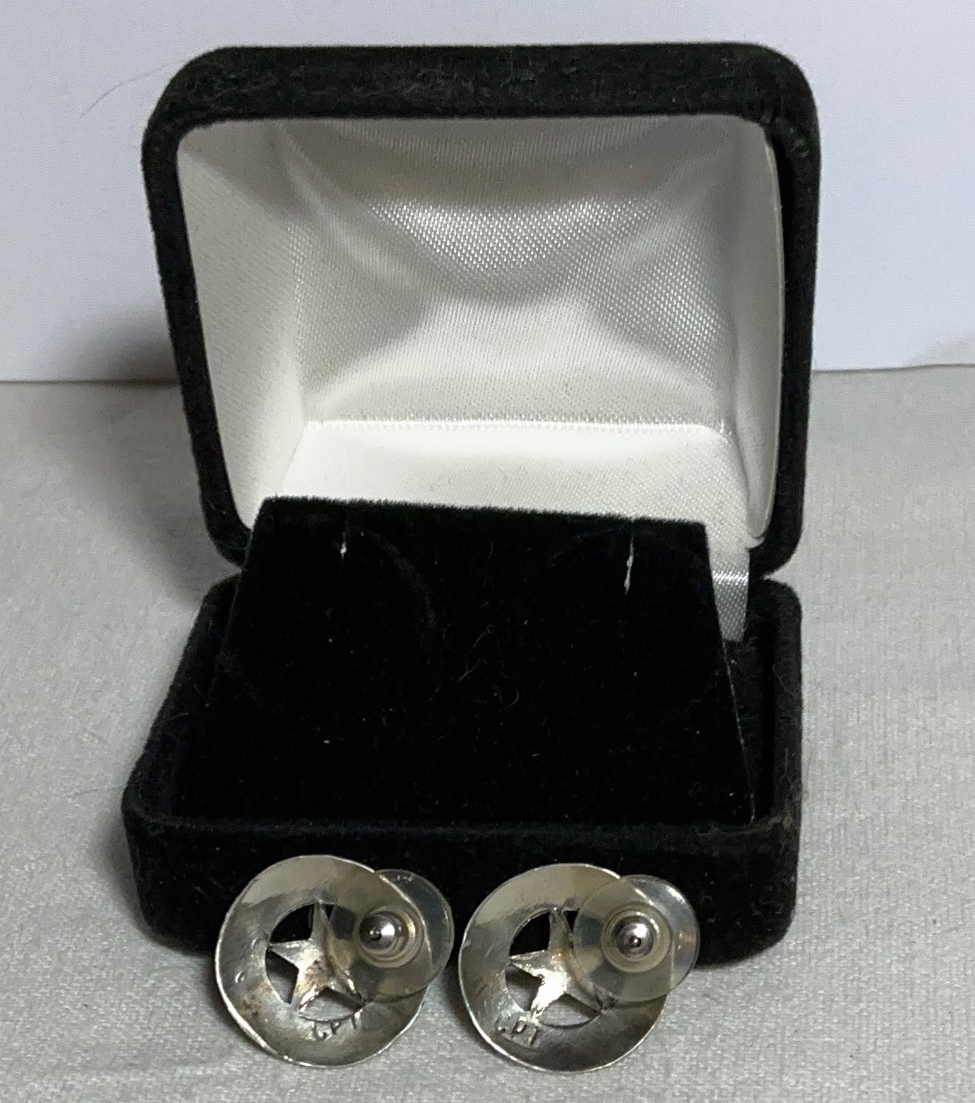Cowperson Tack vintage longhorn earrings engraved scroll design brass accents