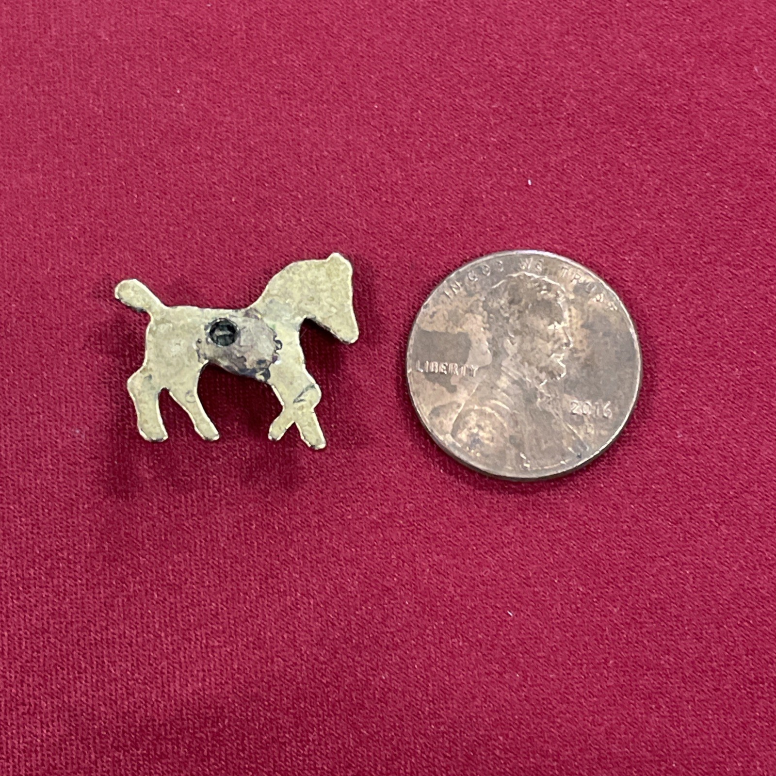 Unmarked Yellow Gold Filled GF Vintage Prancing Horse Charm Pendant